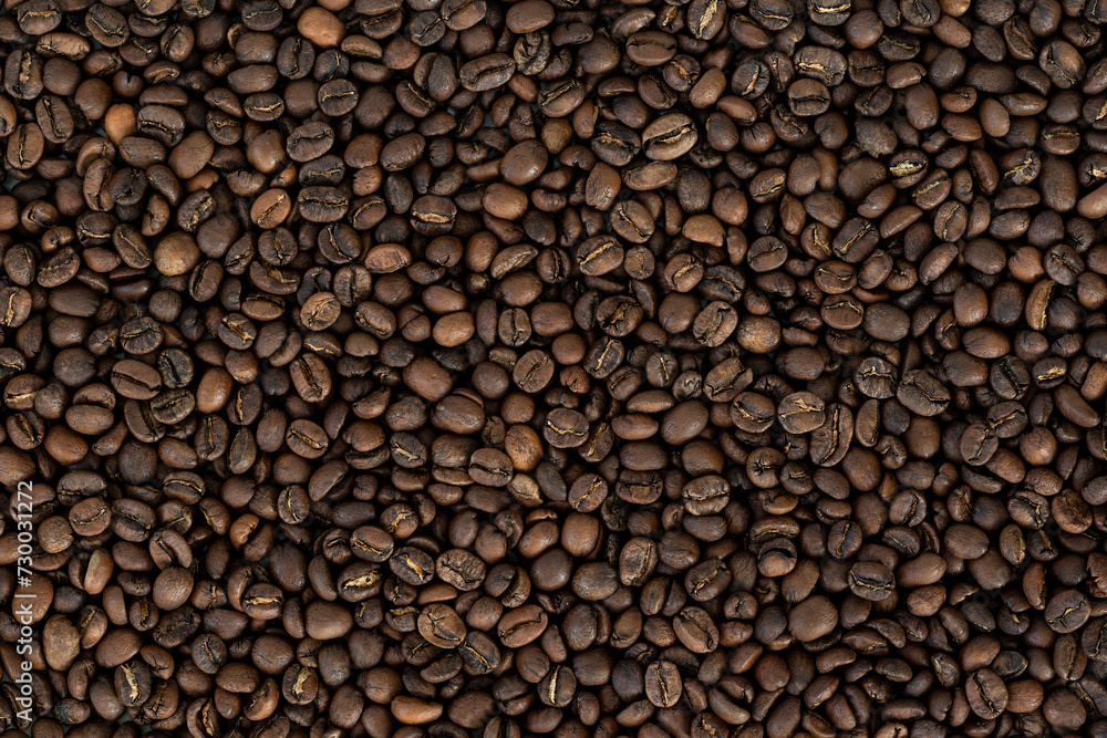 Medium roasted coffee beans detail Medium roasted coffee beans detail