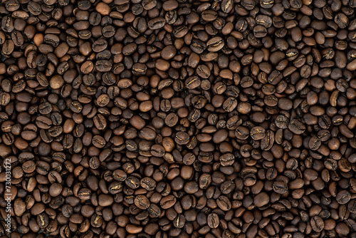 Medium roasted coffee beans detail