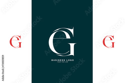 GE, EG, G, E, Abstract Letters Logo Monogram