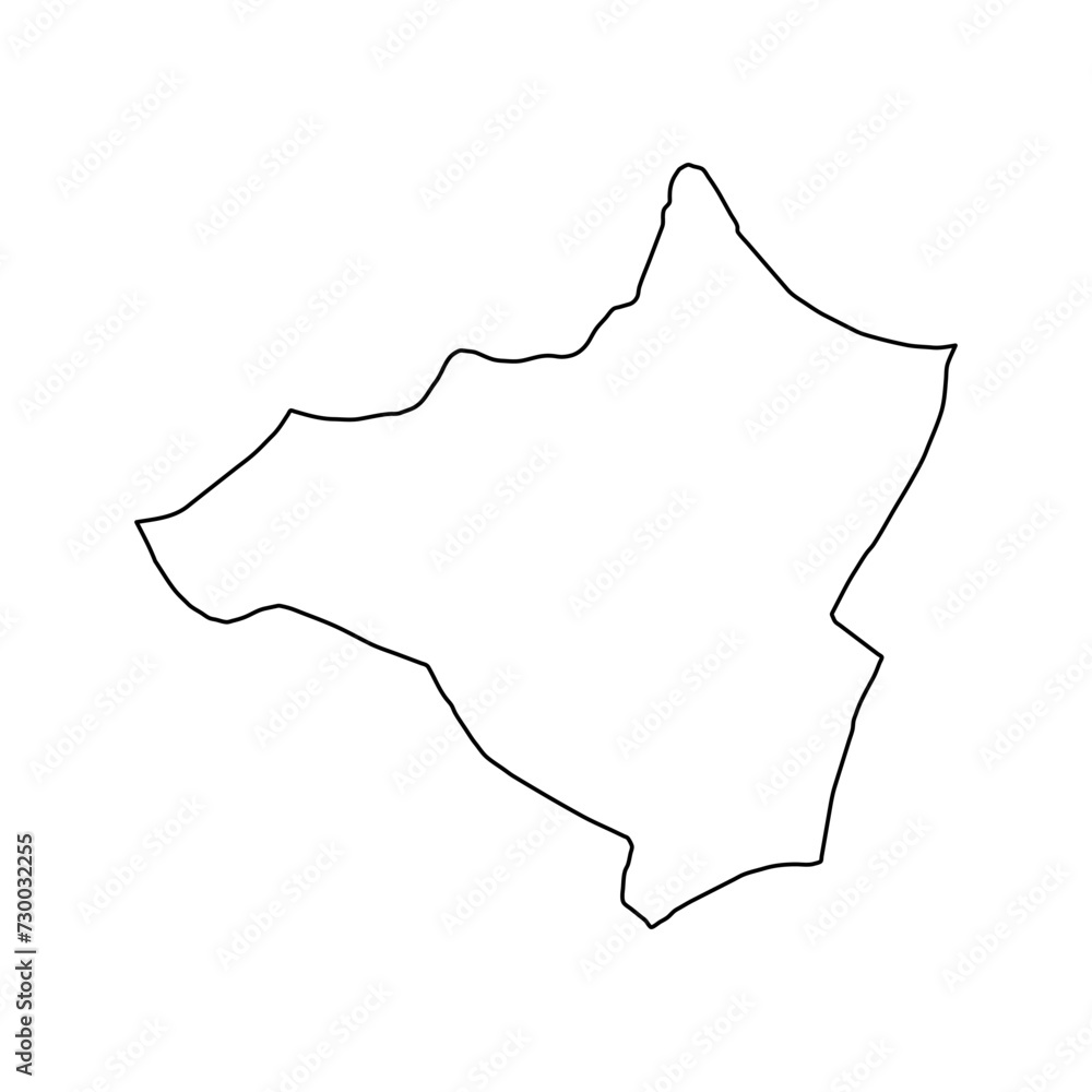 Ben Arous Governorate map, administrative division of Tunisia. Vector illustration. Ben Arous Governorate map, administrative division of Tunisia. Vector illustration.
