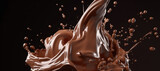 splash wave of chocolate milk ice cream 3