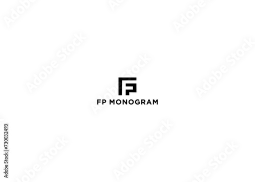 letter fp monogram logo, design, Vector, illustration, Creative icon, template