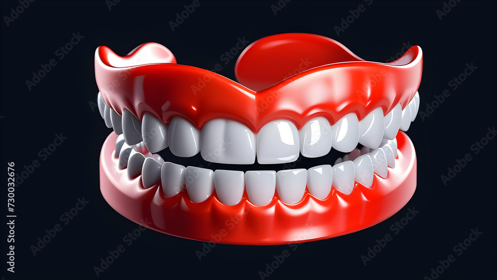 dentures clipart isolated on a black background. with black copy space. tooth with a smile dentures clipart isolated on a black background. with black copy space. tooth with a smile