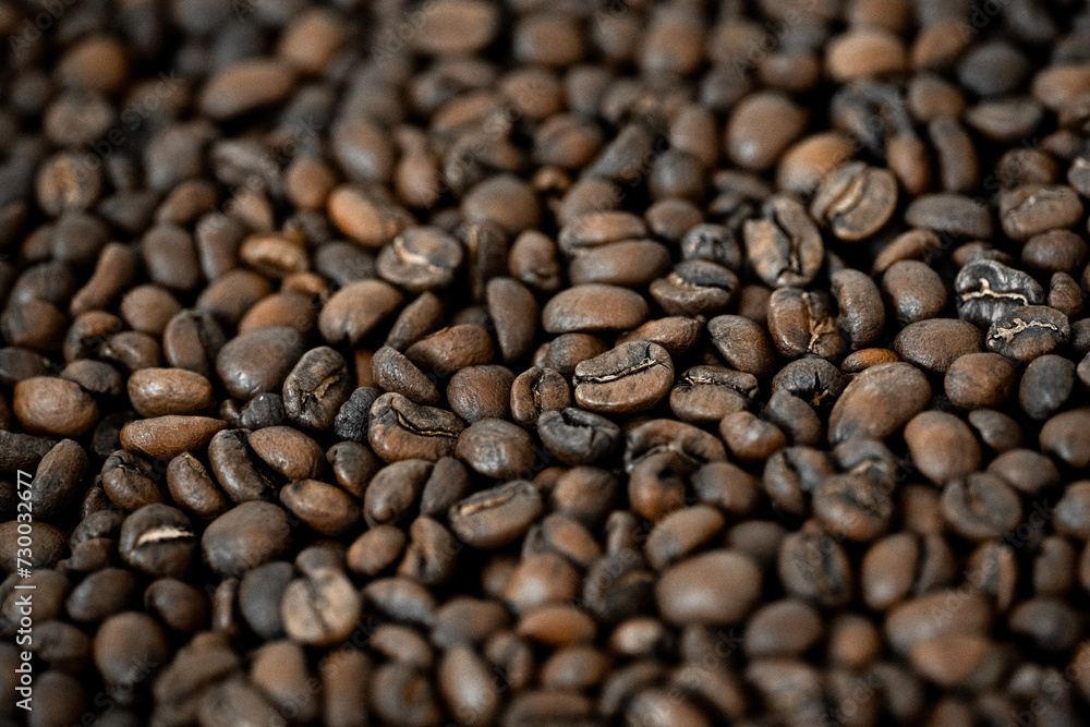 Medium roasted coffee beans detail Medium roasted coffee beans detail