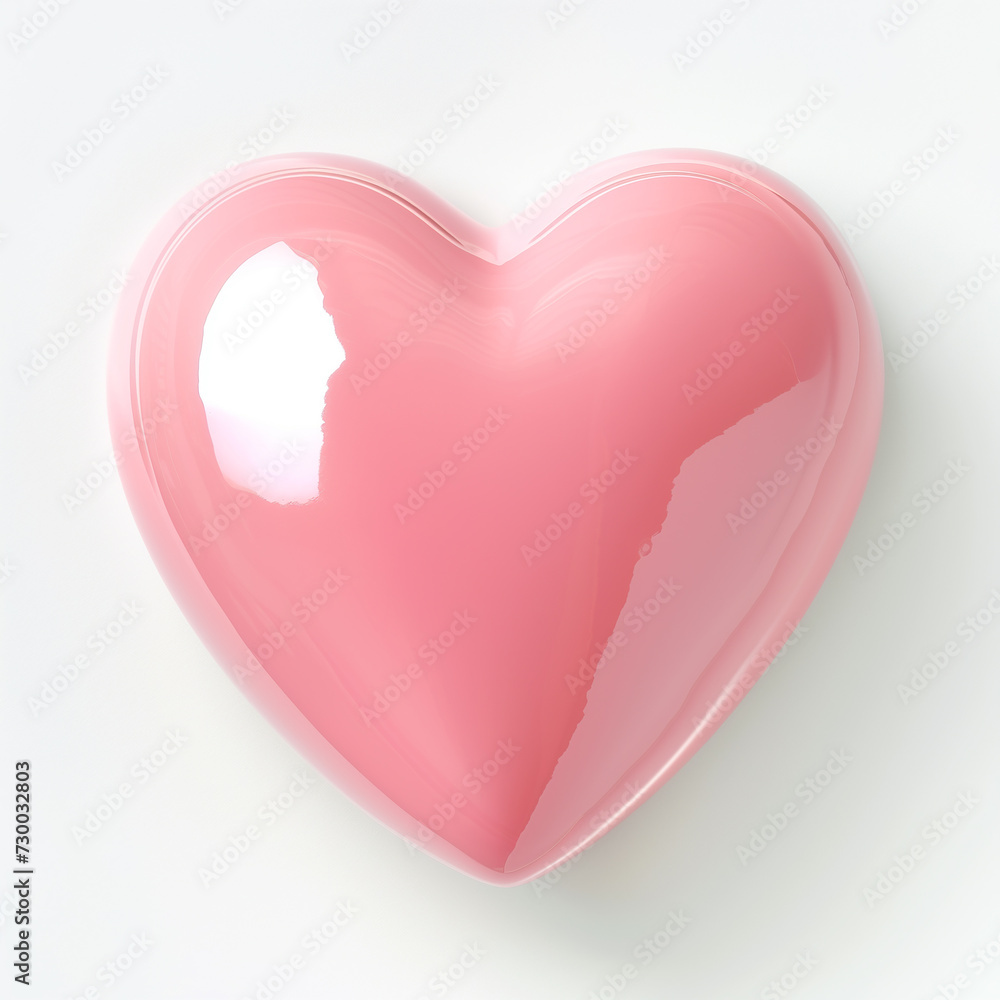 Pink heart isolated on white background. 3d render and illustration. Valentine's Day. Isolated. Pink heart isolated on white background. 3d render and illustration. Valentine's Day. Isolated.