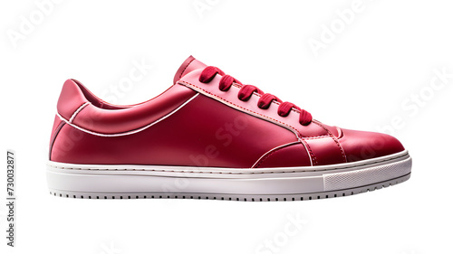 Red shoes, red sneakers isolated on white background
