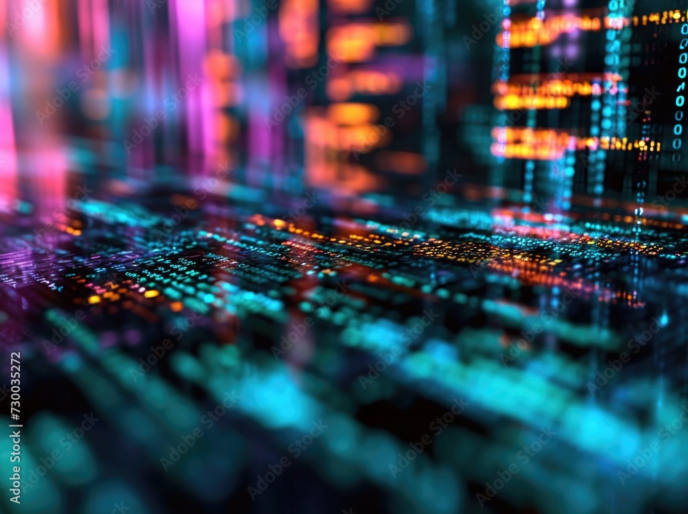 Futuristic digital data network abstract technology. Futuristic digital data network abstract technology.