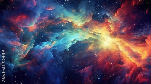 universe, galaxy, colorful stars, nebula, planets, background, panorama, wallpaper