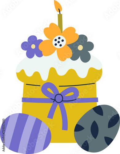 Easter Cake With Eggs