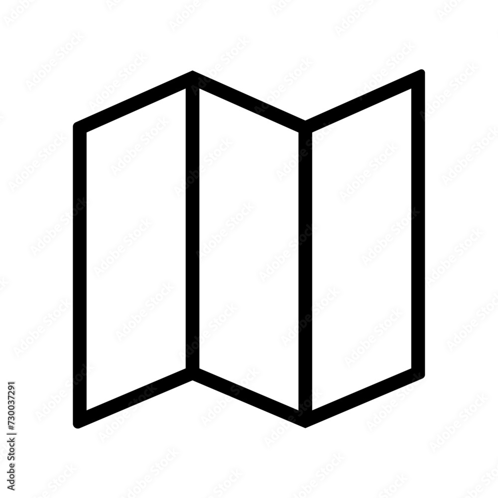 Black line map sign icon vector design Black line map sign icon vector design