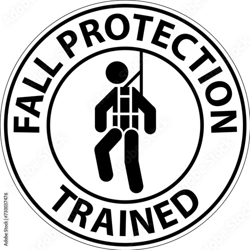 Hard Hat Decals, Fall Protection Trained