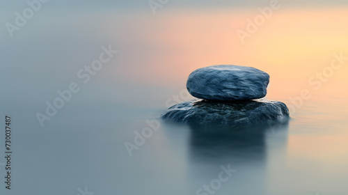 A peaceful seaside meditation, with waves gently lapping the shore as the background, during a serene sunset