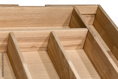 Wood kitchen drawer organizer, utensil holder for kitchen tools or bathroom, furniture details