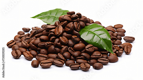 Heap of roasted coffee beans