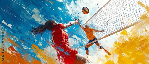 Youth Volleyball Spirit: Teamwork & Joy Collage

