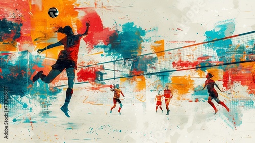 Youth Volleyball Spirit: Teamwork & Joy Collage