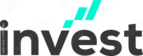 Invest logo or wordmark design