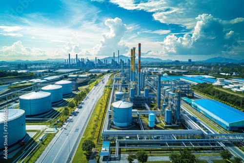 Aerial view of Industrial zone and technology park