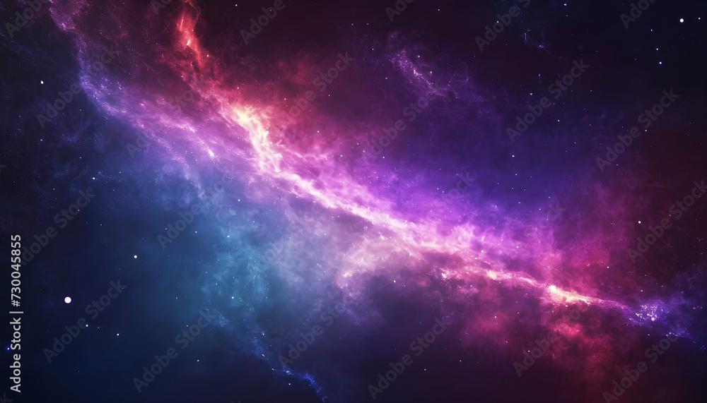 Nebula and galaxies in space. Abstract cosmos background - obrazy, fototapety, plakaty 
