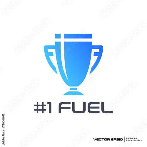 Trophy abstract logo vector illustration