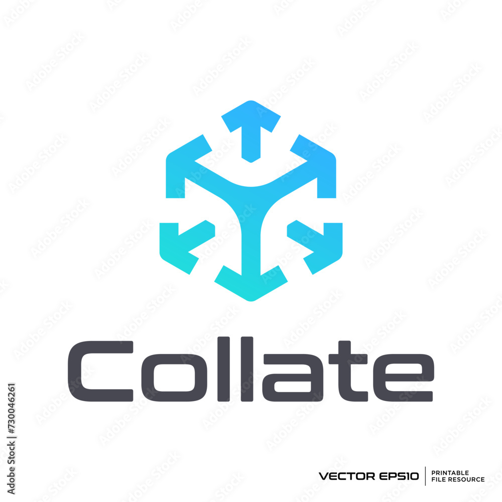 Fototapeta premium Hexagon logo vector design, technology illustration