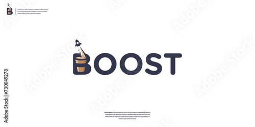 Boost Logo Design Template Vector