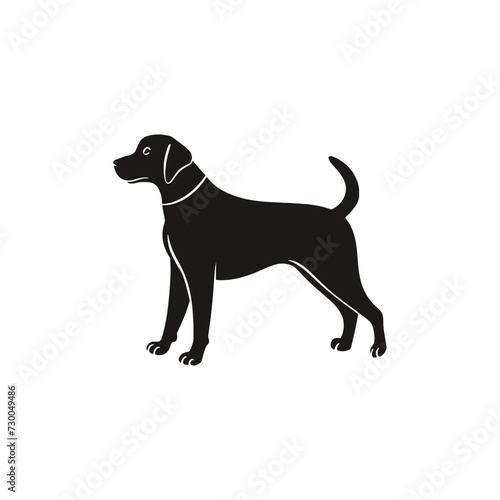 labrador dog vector silhouette