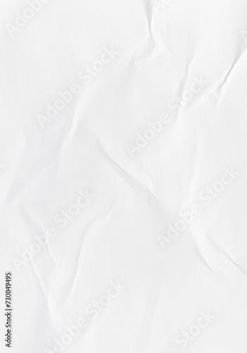 White Crumpled Paper Background