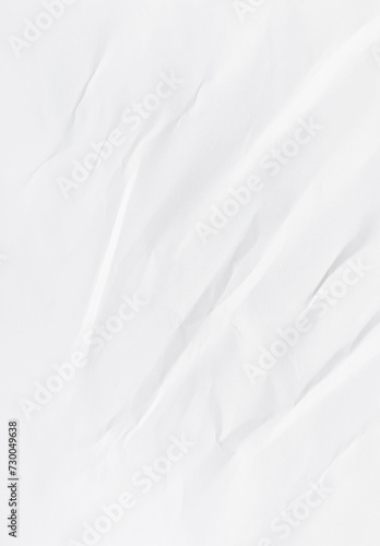 White Crumpled Paper Background