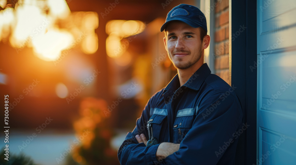 An emergency locksmith at home. Generative AI. An emergency locksmith at home. Generative AI.
