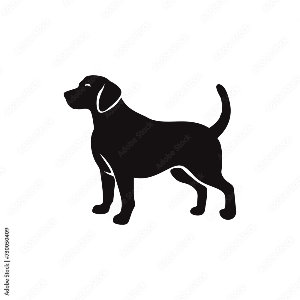 labrador dog vector silhouette