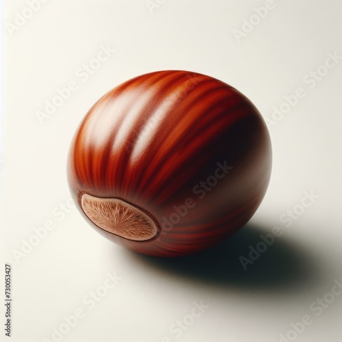 chestnut fruit on white 