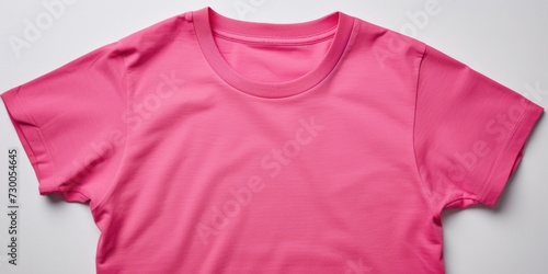 Pink shirt close-up on a white surface. Versatile image suitable for fashion, clothing, or lifestyle themes