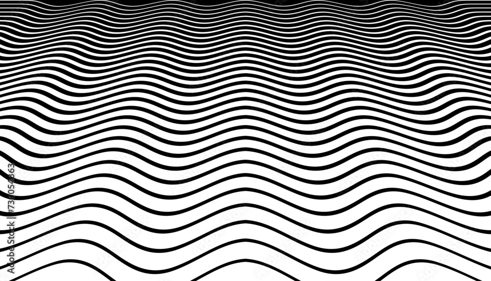 Wavy Lines Pattern in Diminishing Perspective. Abstract extured Background. Wavy Lines Pattern in Diminishing Perspective. Abstract extured Background.
