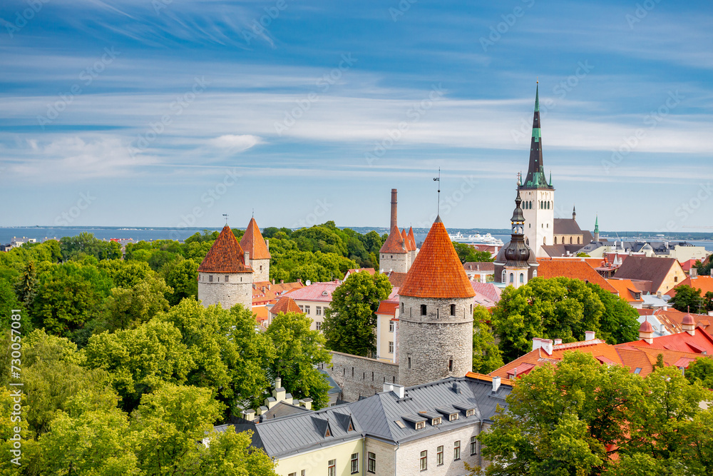 Tallinn, Estonia. Old town panoramic view	