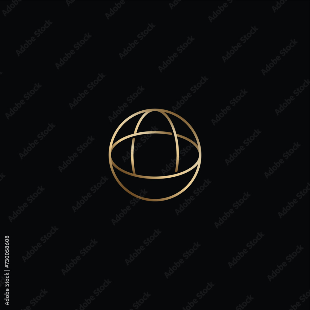 Fototapeta premium Abstract Letter A Globe Logo