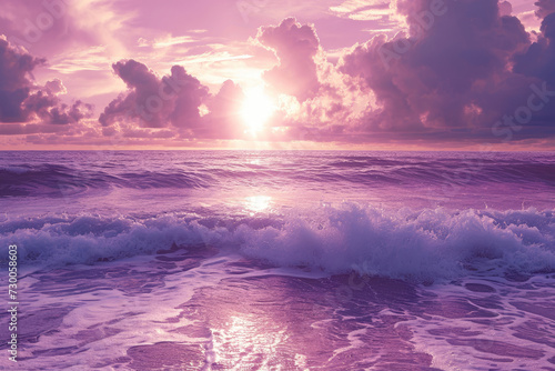 Deep purple ocean vista