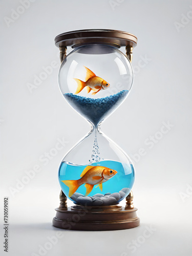 The fish in hourglass