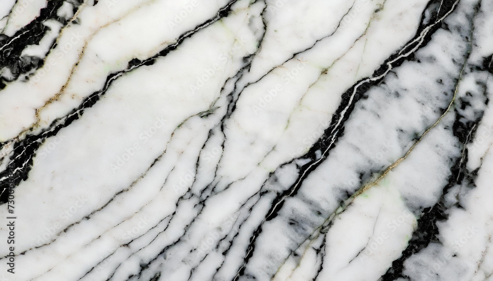 Fototapeta premium Oryginalna tekstura z kamienia naturalnego howlit, biało czarna, dekoracja płytka generative ai