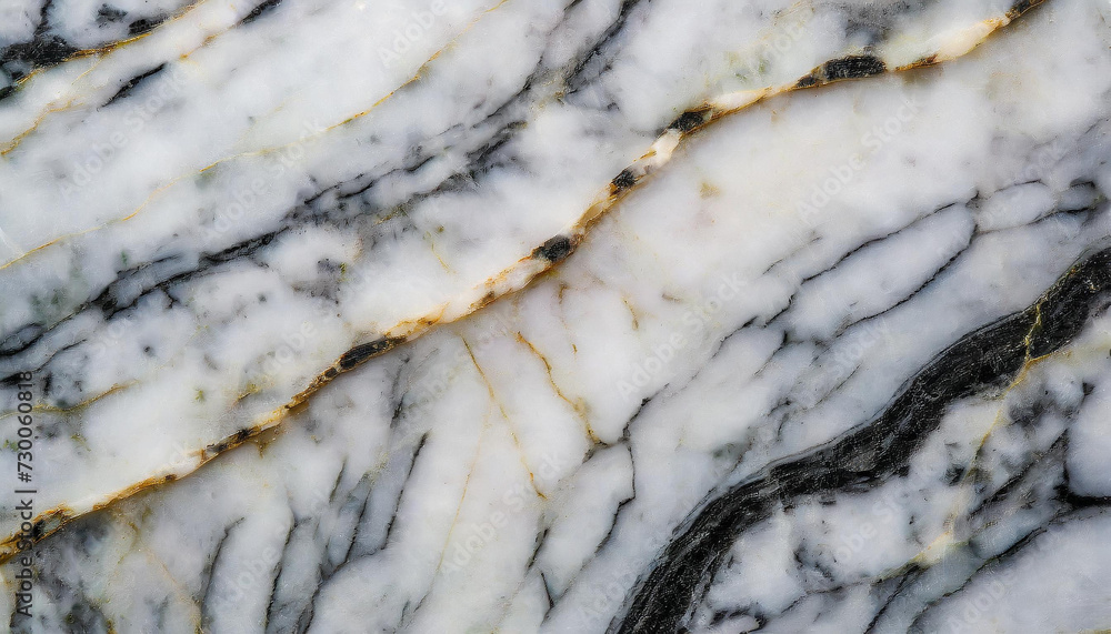 Fototapeta premium Oryginalna tekstura z kamienia naturalnego howlit, biało czarna, dekoracja płytka generative ai