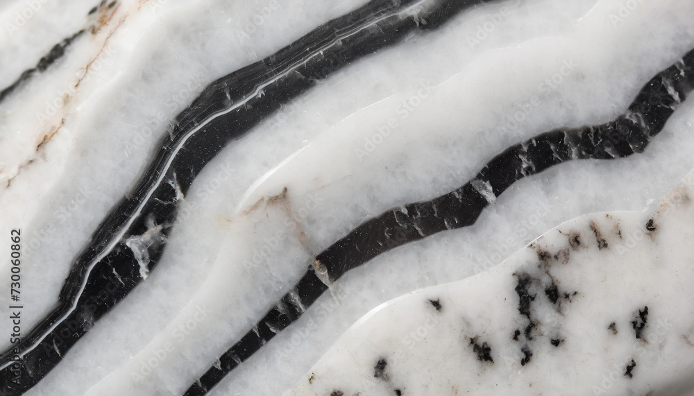 Obraz premium Oryginalna tekstura z kamienia naturalnego howlit, biało czarna, dekoracja płytka generative ai