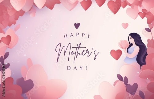Happy Mother's day event poster background 