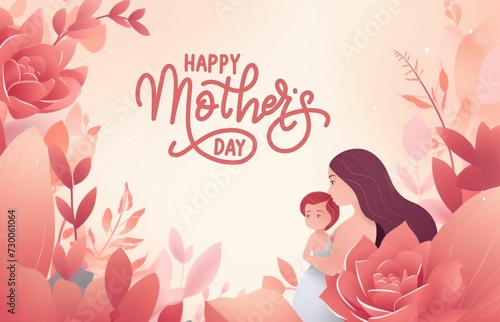 Happy Mother's day event poster background 