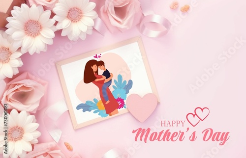 Happy Mother's day event poster background 