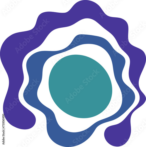 Fluid pattern illustration. Liquify abstract hand drawing design element