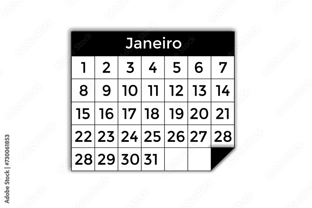 calendário, calendário mensal, agenda, janeiro, mês de janeiro