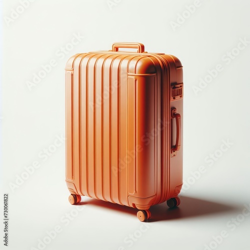 suitcase for travel on white 