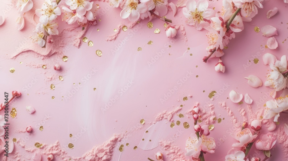 flowers on pink background. flowers on pink background.