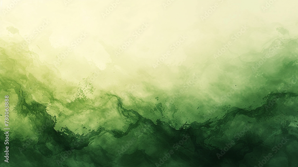 Abstract watercolor paint wave background with gradient light green color and liquid fluid grunge texture. Fresh grass wave for graphic resource background.  - obrazy, fototapety, plakaty 