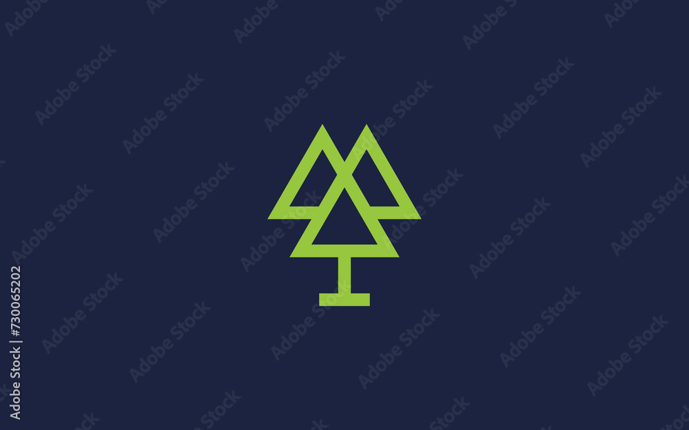 letter m with tree logo icon design vector design template inspiration letter m with tree logo icon design vector design template inspiration
